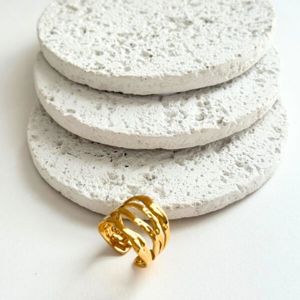Waterproof, Sweatproof & Tarnish-free 18k gold plated women ring