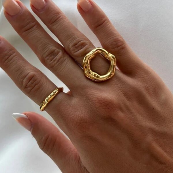 Waterproof, Sweatproof & Tarnish-free 18k gold plated women ring
