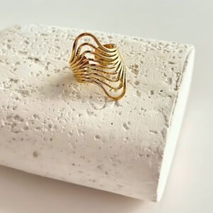 Waterproof, Sweatproof & Tarnish-free 18k gold plated women ring