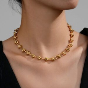 Waterproof, Sweatproof & Tarnish-free 18k gold plated women necklace