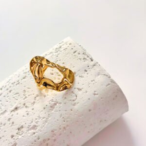 Waterproof, Sweatproof & Tarnish-free 18k gold plated women ring